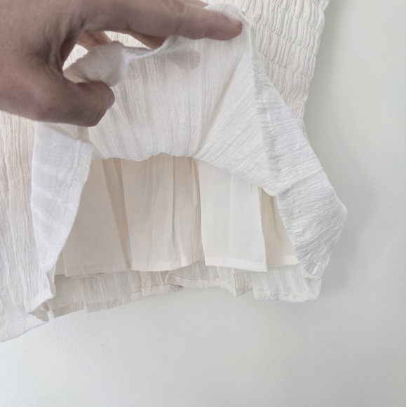 NWT American Eagle Smocked V Neck Babydoll Peplum Blouse Top Small - Picture 5 of 7